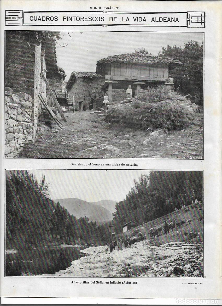 Collezionismo: A&Ntilde;O 1916 RECORTE PRENSA INFIESTO ASTURIAS VIDA EN LA ALDEA GUARDANDO HENO HORREO EL SELLA