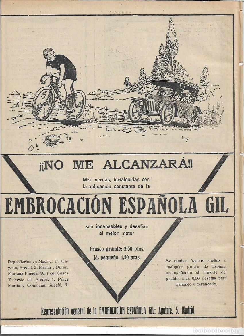 Collezionismo: A&Ntilde;O 1916 RECORTE PRENSA PUBLICIDAD EMBROCACION ESPA&Ntilde;OLA GIL MADRID REFORZANTE DEPORTE