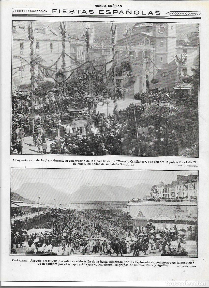 Collezionismo: A&Ntilde;O 1916 RECORTE PRENSA CARTAGENA FIESTA DE LOS EXPLORADORES EN EL MUELLE BENDICION BANDERA