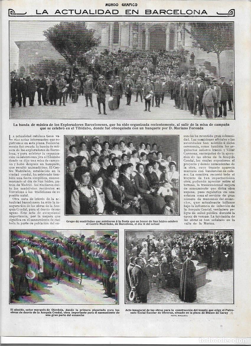 Coleccionismo: A&Ntilde;O 1916 RECORTE PRENSA BARCELONA BANDA DE MUSICA DE LOS EXPLORADORES RECIEN FORMADA