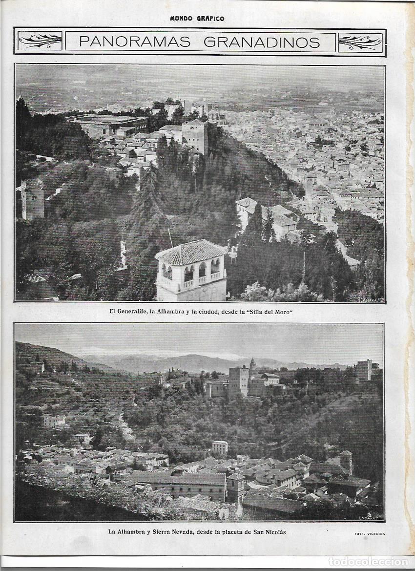 Sammelleidenschaft Papier: 1916 RECORTE PRENSA GRANADA EL GENERALIFE ALHAMBRA FOTO DESDE SILLA DEL MORO NAVACERRADA PLACETA NIC