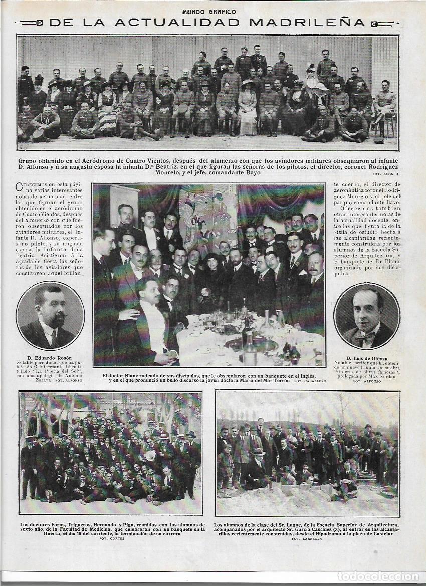 Sammelleidenschaft Papier: 1916 RECORTE PRENSA MADRID EL INGLES BANQUETE HOMENAJE DOCTOR BLANC DISCURSO MARIA DEL MAR TERRON