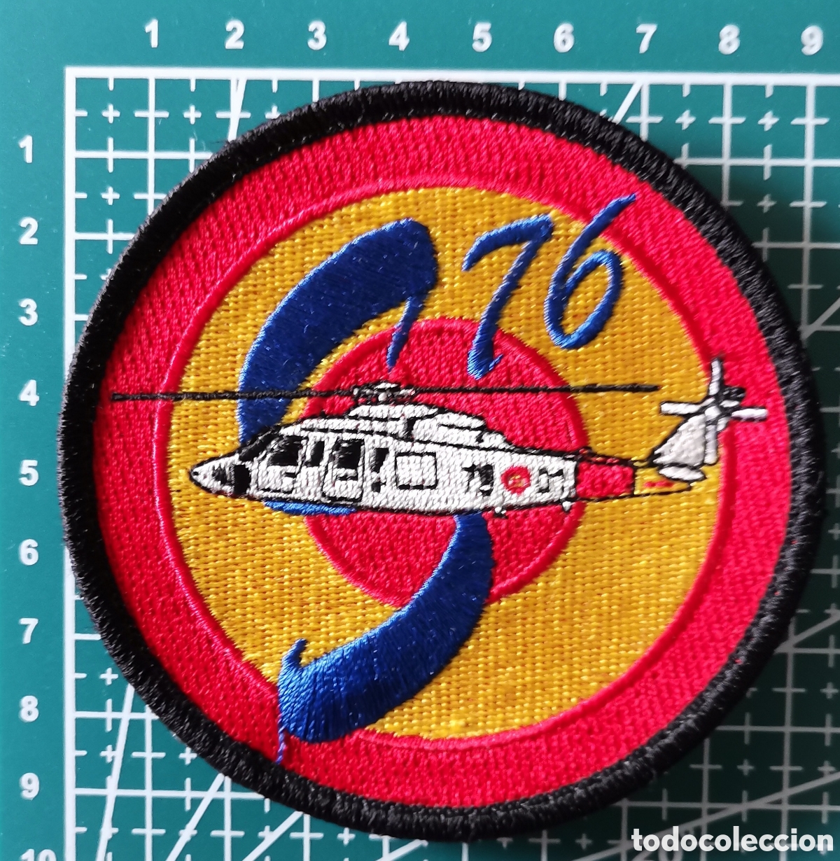 Coleccionismo: Parche bordado ALA 78 HE-24 SIKORSKY S-76C EJ&Eacute;RCITO DEL &Aacute;IRE Y DEL ESPACIO ESPA&Ntilde;A