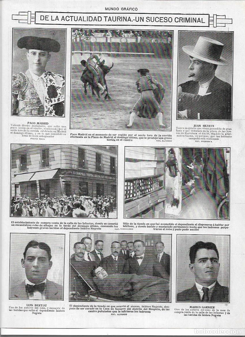 Sammelleidenschaft Papier: A&Ntilde;O 1916 RECORTE PRENSA MADRID ROBO TIENDA COMPRA VENTA CALLE LAS INFANTAS ISIDORO NEGRETE HERIDO