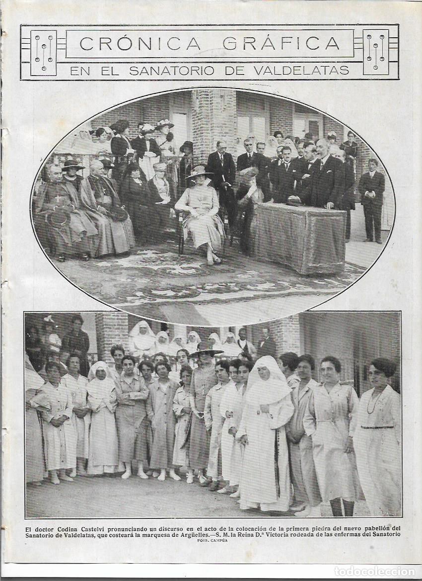 Sammelleidenschaft Papier: A&Ntilde;O 1920 RECORTE PRENSA SANATORIO VALDELATAS CODINA CASTELVI PRIMERA PIEDRA NUEVO PABELLON ARGUELLES
