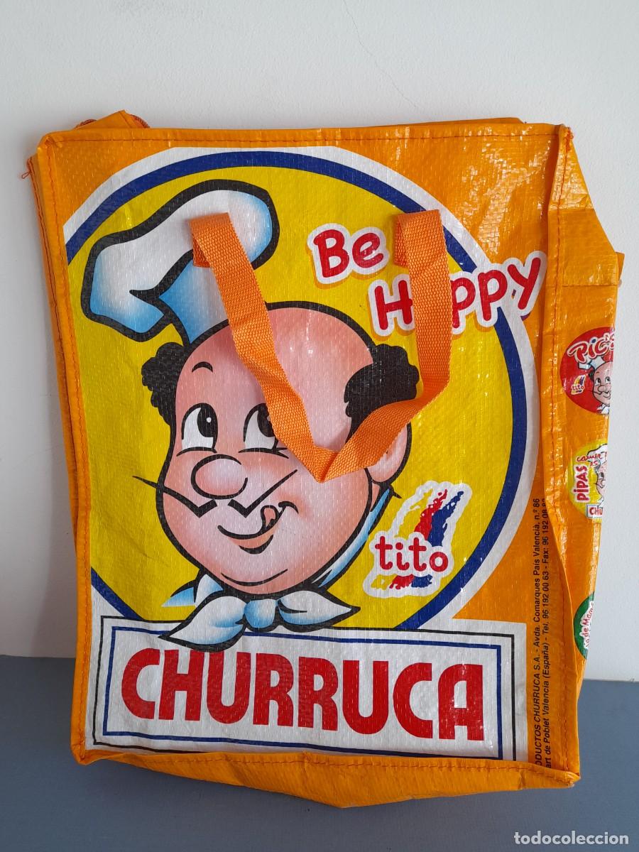 Coleccionismo: bolsa churruca tito con la juventud y el deporte 32x40cm aprox, cremallera no tiene cierre