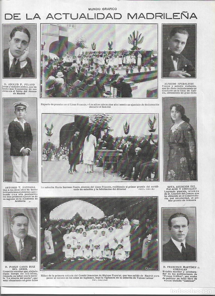 Sammelleidenschaft Papier: A&Ntilde;O 1920 RECORTE PRENSA MADRID MUSICA PREMIOS LICEO FRANCES PRIMER PREMIO MARIA SERRANO FAURE