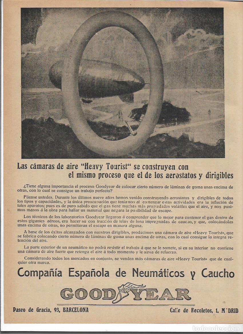 Sammelleidenschaft Papier: A&Ntilde;O 1920 RECORTE PRENSA PUBLICIDAD GOOD YEAR COMPA&Ntilde;IA ESPA&Ntilde;OLA NEUMATICOS CAUCHO RUEDAS COCHE