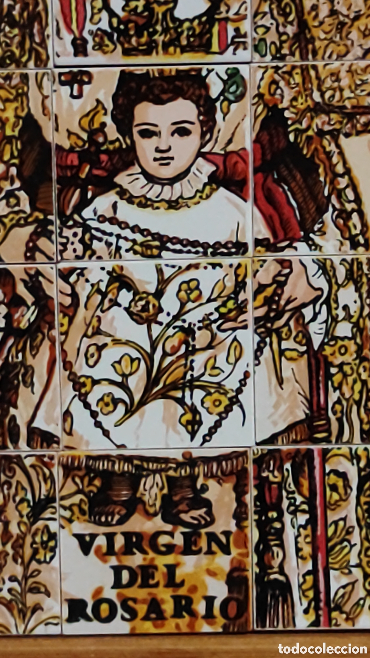Coleccionismo: CUADRO MOSAICO VIRGEN DEL ROC&Iacute;O - Foto 2