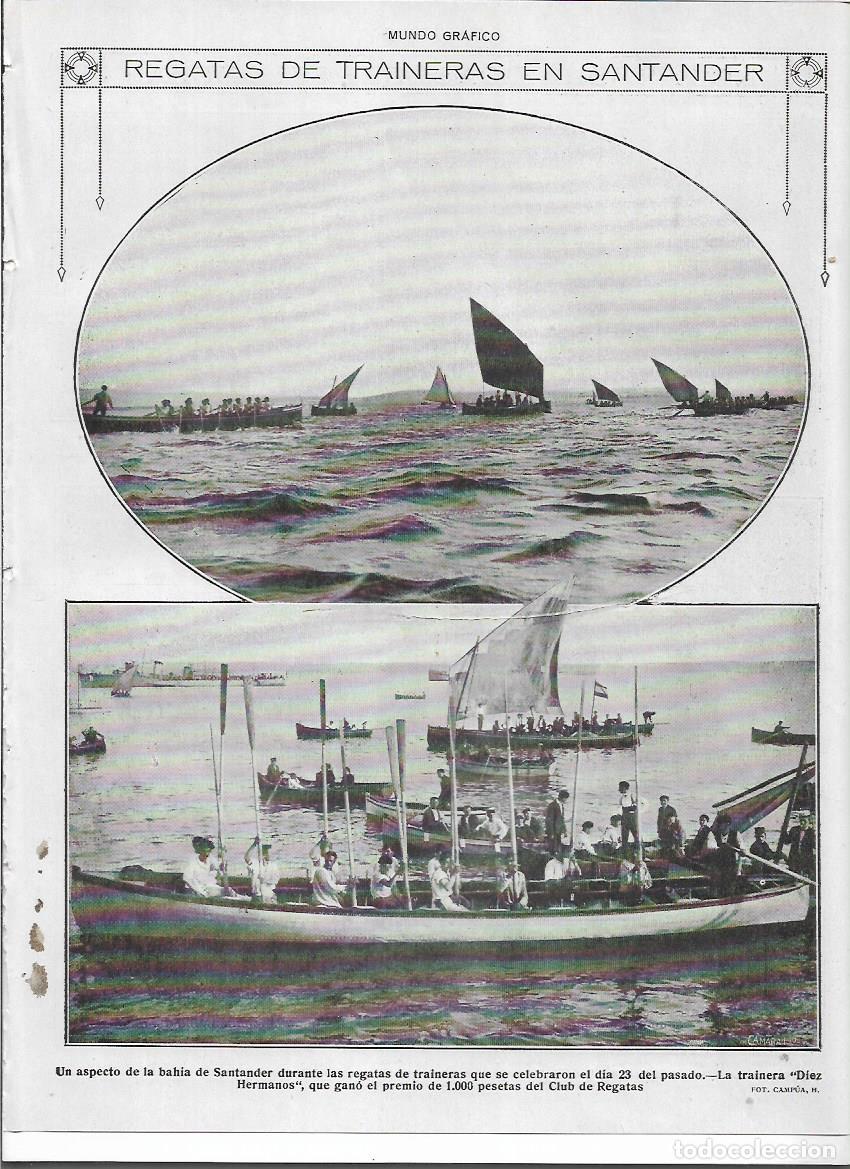 Colecionismo: A&Ntilde;O 1920 RECORTE PRENSA SANTANDER REGATAS TRAINERAS TRAINERA DIAZ HERMANOS GANADORA