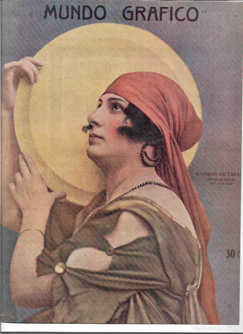 Colecionismo: A&Ntilde;O 1920 RECORTE PRENSA CARMEN DE TRIANA ARTISTA CANTANTE CANCIONISTA FOTOGRAFIA CALVACHE