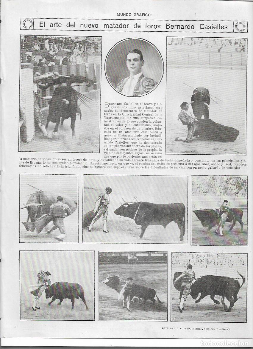 Coleccionismo: 1920 RECORTE PRENS BERNARDO CASIELLES TORERO MATADOR DE TOROS POR LA UNIVERSIDAD CENTRAL TAUROMAQUIA