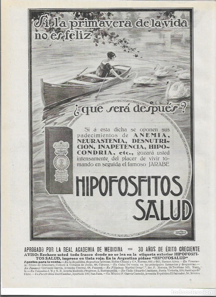 Collecting paper: A&Ntilde;O 1920 RECORTE PRENSA PUBLICIDAD HIPOFOSFITOS SALUD JARABE RECONSTITUYENTE ANEMIA APETITO