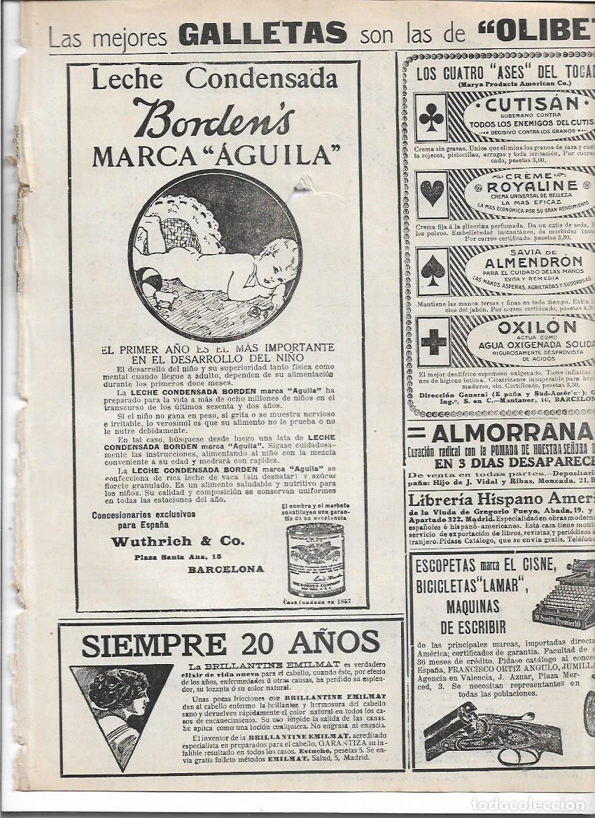 Collecting paper: A&Ntilde;O 1920 RECORTE PRENSA PUBLICIDAD LECHE CONDENSADA BORDEN BORDENS MARCA AGUILA ALIMENTACION NI&Ntilde;OS