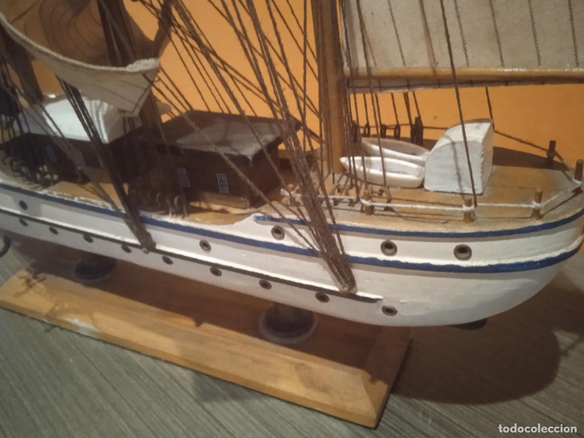 Coleccionismo: Antiguo barco de madera echo a mano - Foto 4