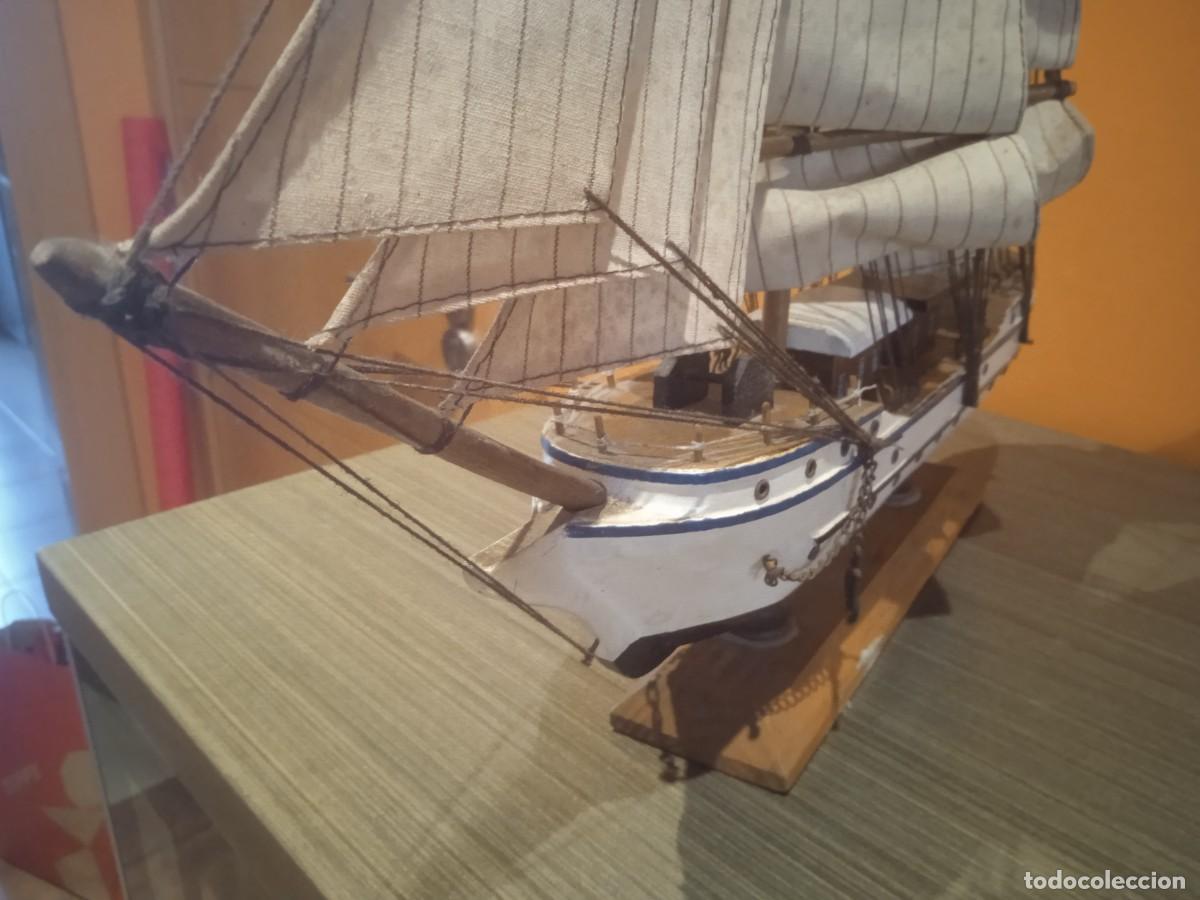 Coleccionismo: Antiguo barco de madera echo a mano - Foto 8