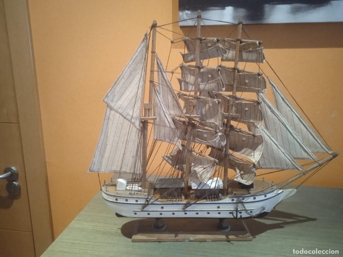 Coleccionismo: Antiguo barco de madera echo a mano - Foto 14