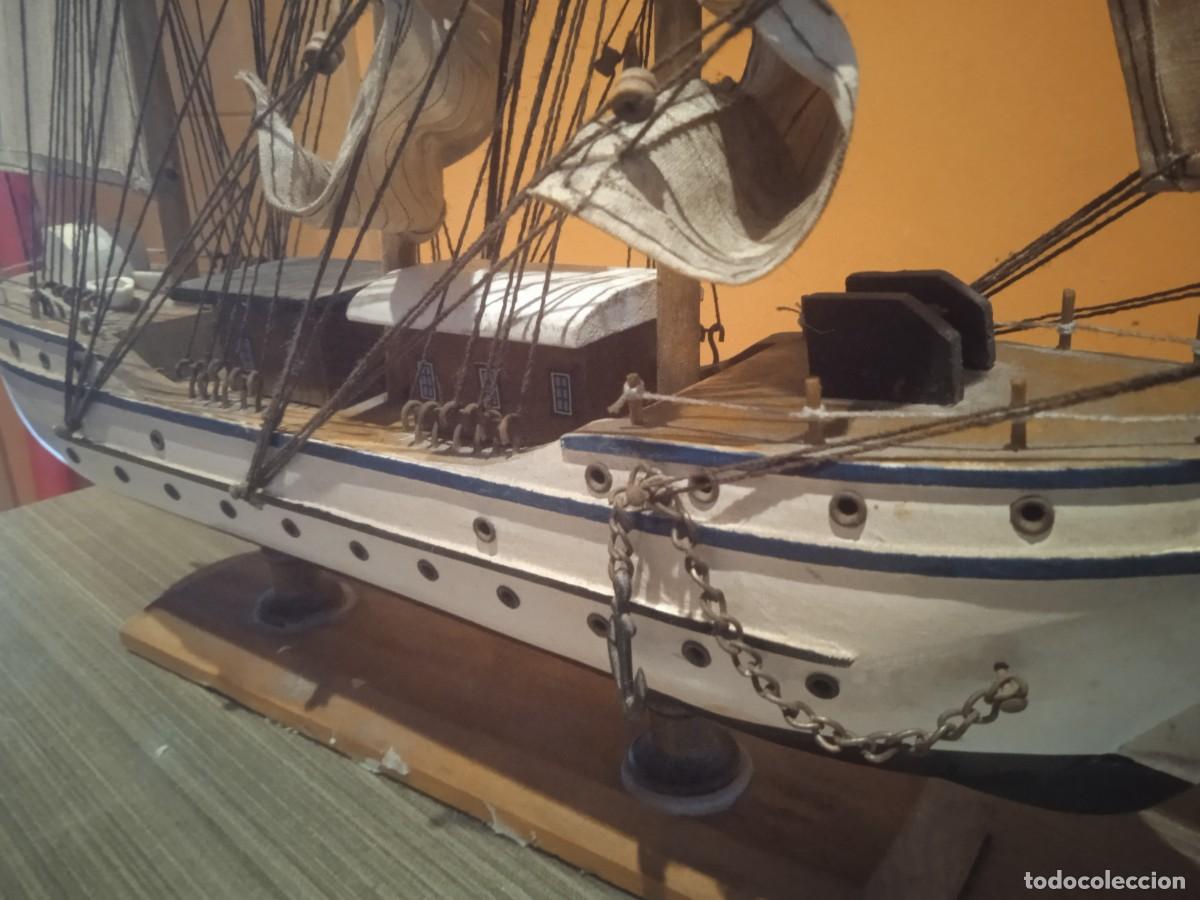 Coleccionismo: Antiguo barco de madera echo a mano - Foto 15
