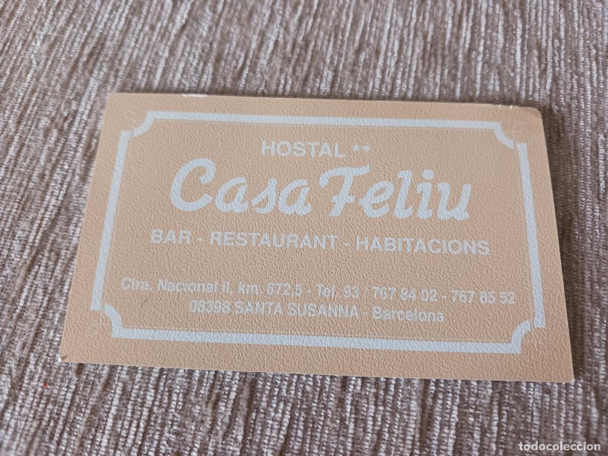 Coleccionismo: tarjeta hostal casa feliu de santa susanna y motel l`entrada de riudarenes