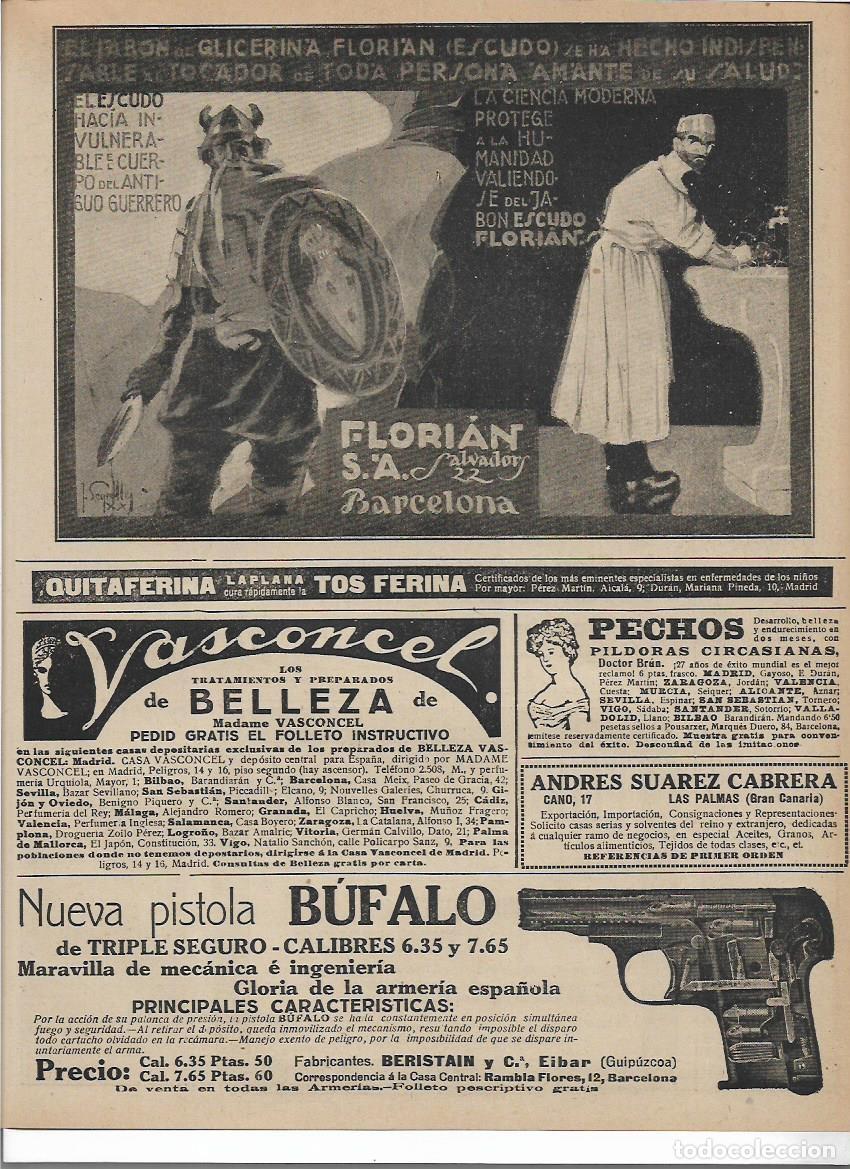 Coleccionismo: A&Ntilde;O 1920 RECORTE PRENSA PUBLICIDAD FLORIAN SALVADOR BARCELONA ESCUDO GLICERINA JABON TOCADOR