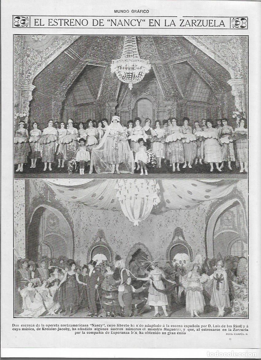 Colecionismo: A&Ntilde;O 1920 RECORTE PRENSA MADRID TEATRO DE LA ZARZUELA ESTRENO OBRA NANCY OPERETA ESPERANZA IRIS