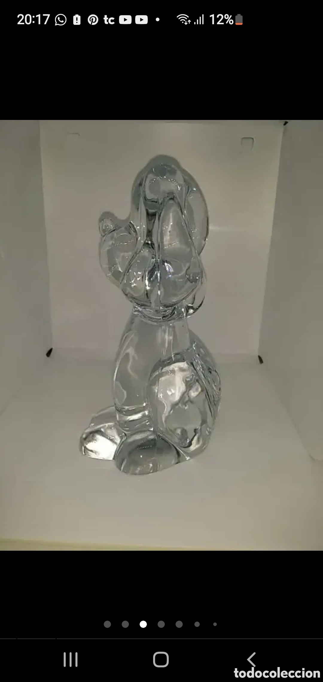 Coleccionismo: Pisapapeles cristal perro - Foto 3