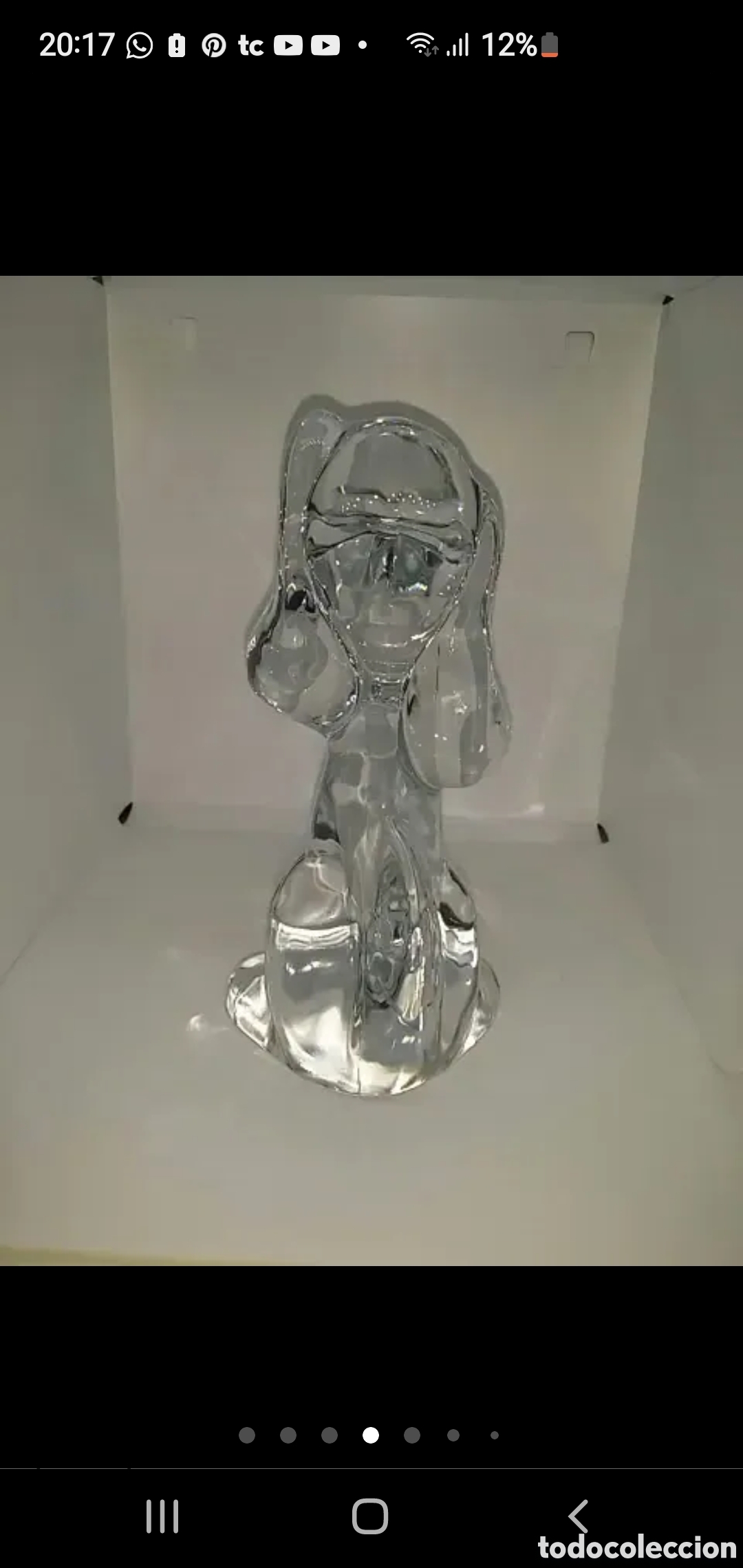 Coleccionismo: Pisapapeles cristal perro - Foto 4