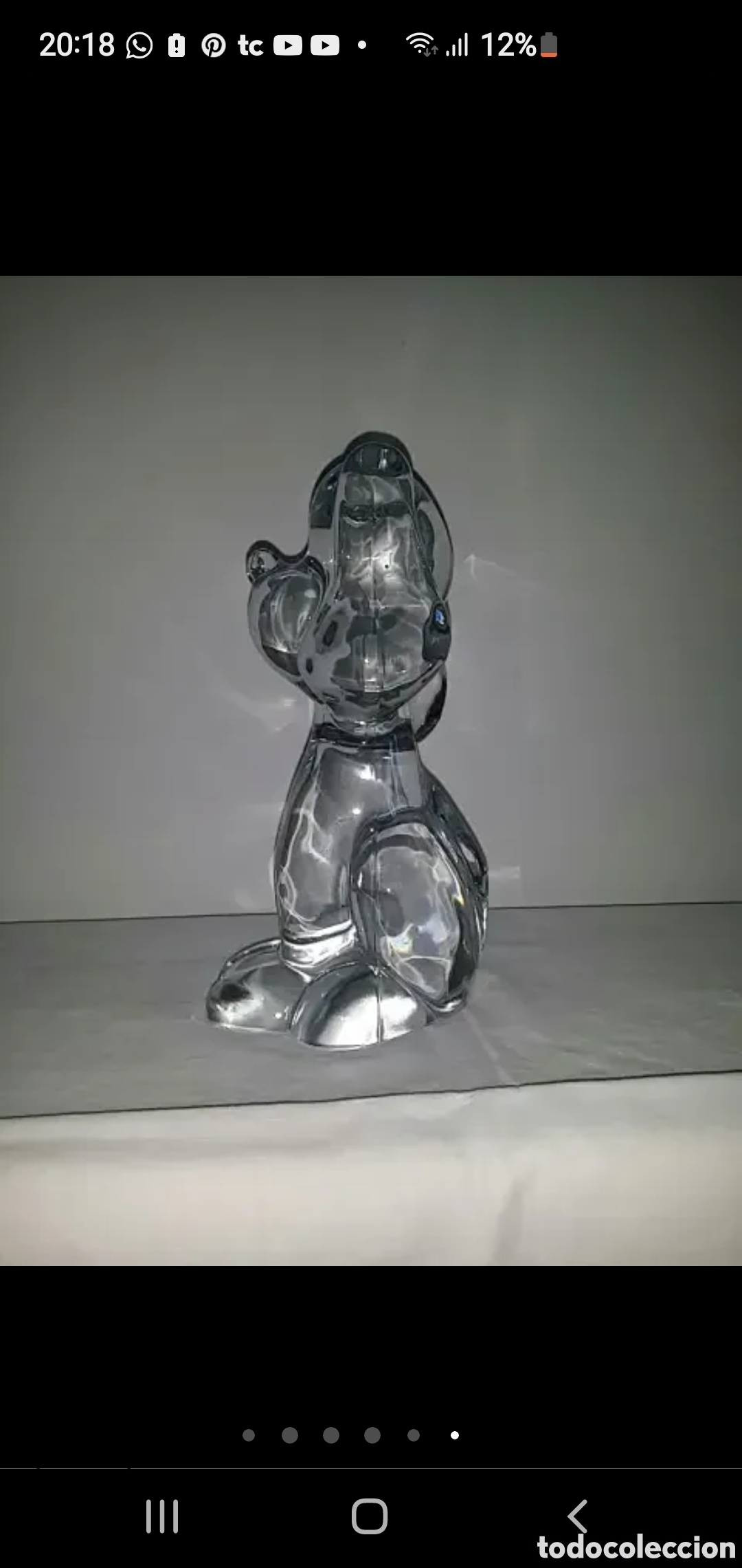 Coleccionismo: Pisapapeles cristal perro - Foto 9