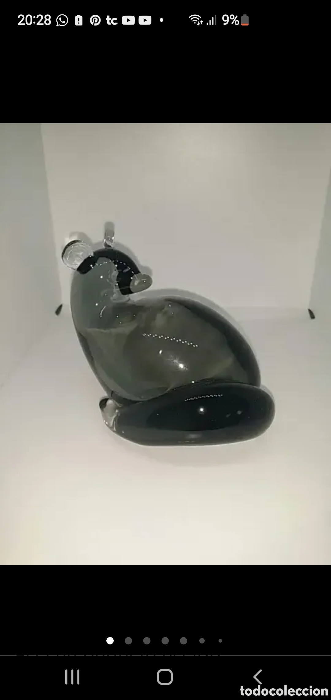 Coleccionismo: Pisapapeles cristal animal