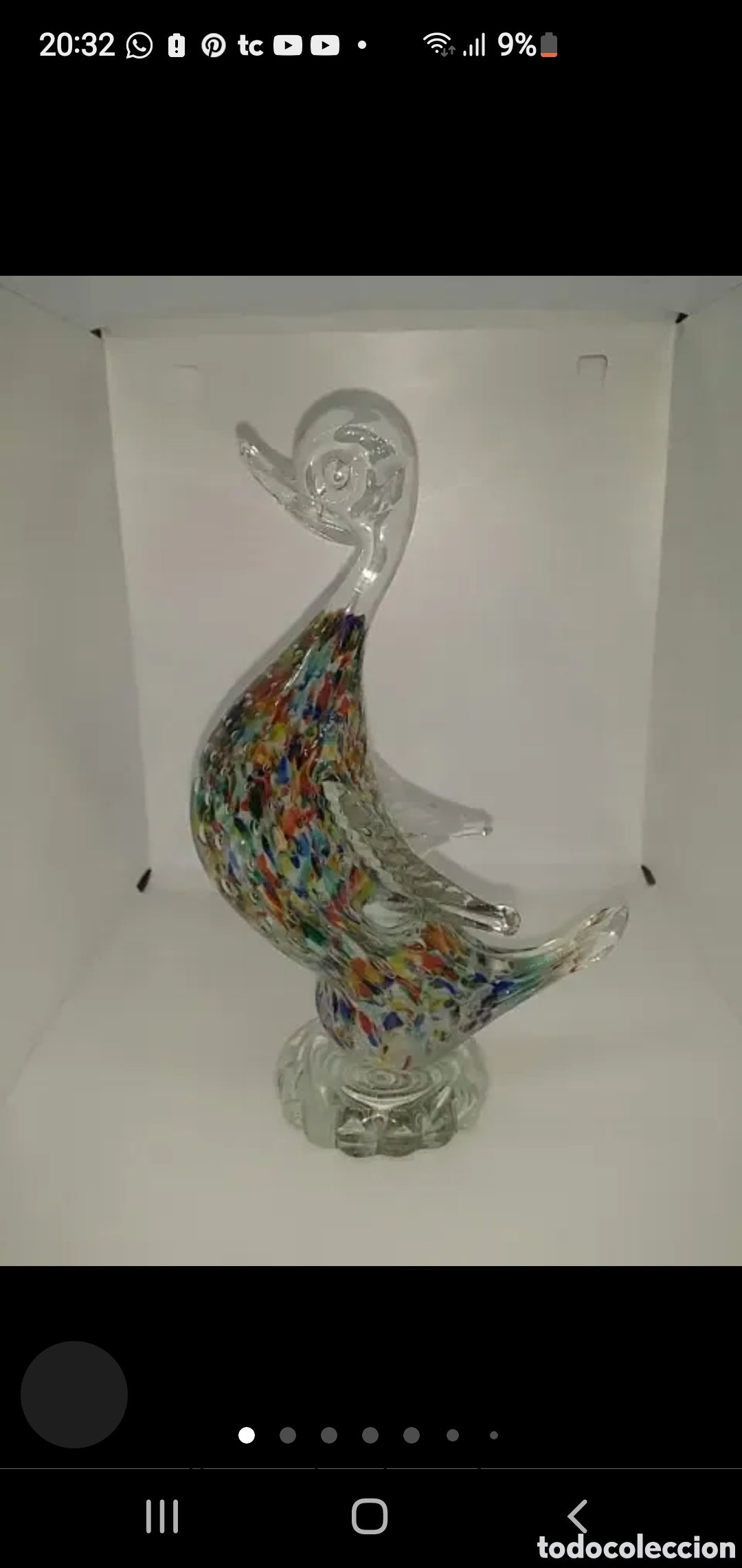Coleccionismo: Pisapapeles cristal ave - Foto 2