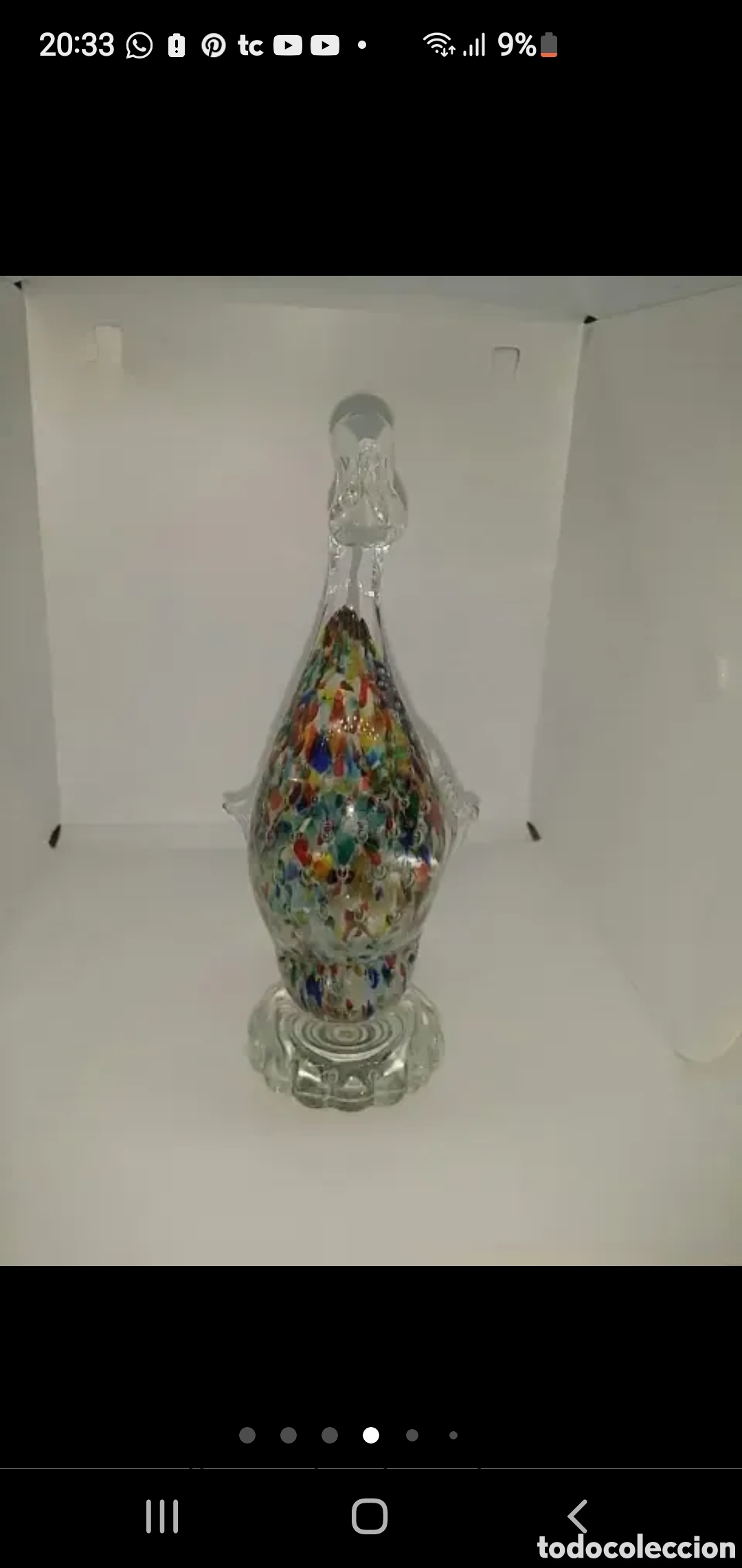 Coleccionismo: Pisapapeles cristal ave - Foto 7