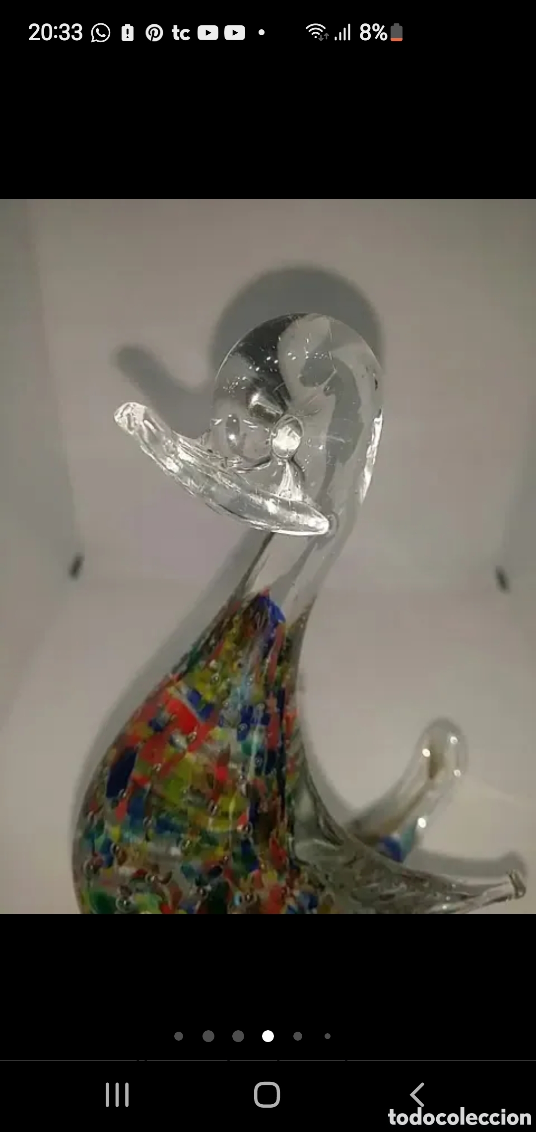 Coleccionismo: Pisapapeles cristal ave - Foto 8