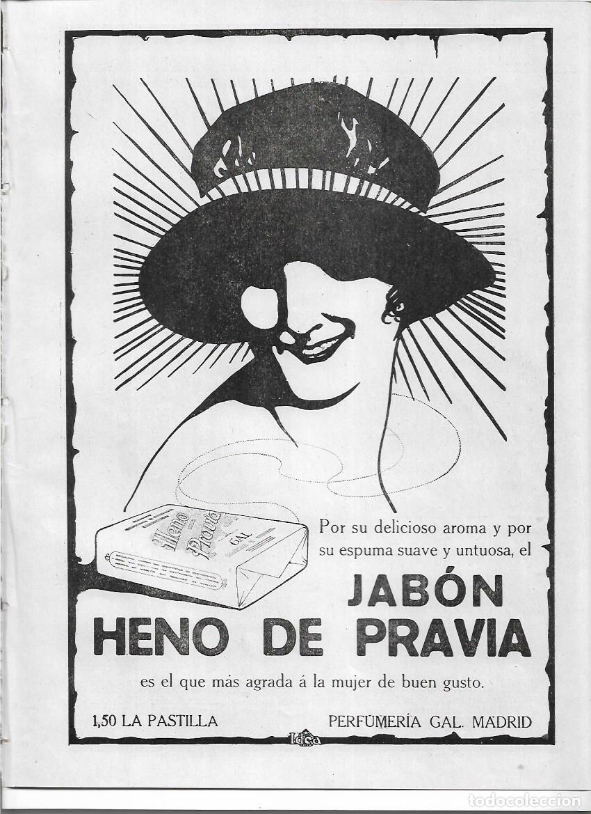 Collecting paper: A&Ntilde;O 1920 RECORTE PRENSA PUBLICIDAD PASTILLA DE JABON HENO DE PRAVIA PERFUMERIA GAL