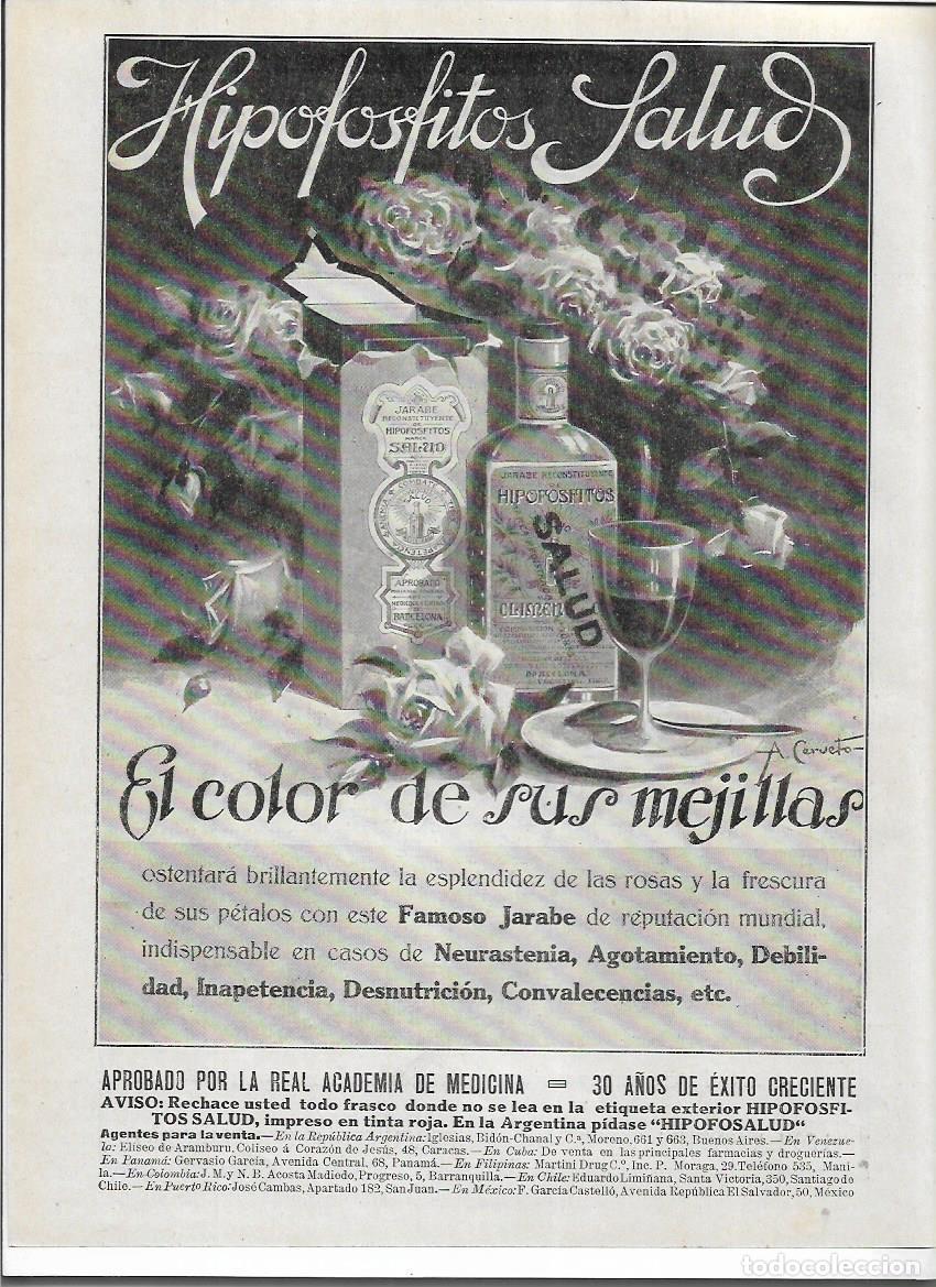 Collecting paper: A&Ntilde;O 1920 RECORTE PRENSA PUBLICIDAD HIPOFOSFITOS SALUD JARABE RECONSTITUYENTE ANEMIA APETITO