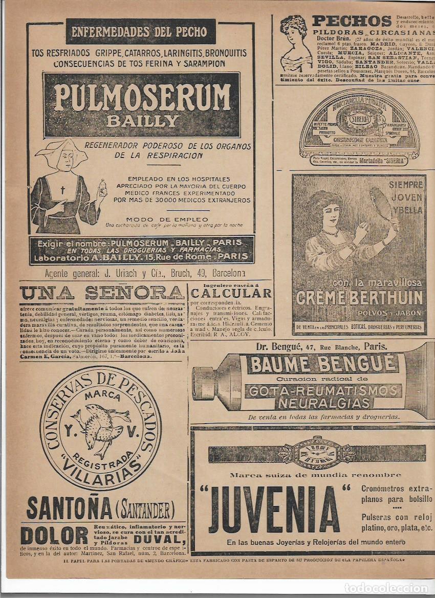 Colecionismo: A&Ntilde;O 1920 RECORTE PRENSA PUBLICIDAD PULMOSERUM BAILLY TOS RESFRIADOS BRONQUITIS FARMACIA