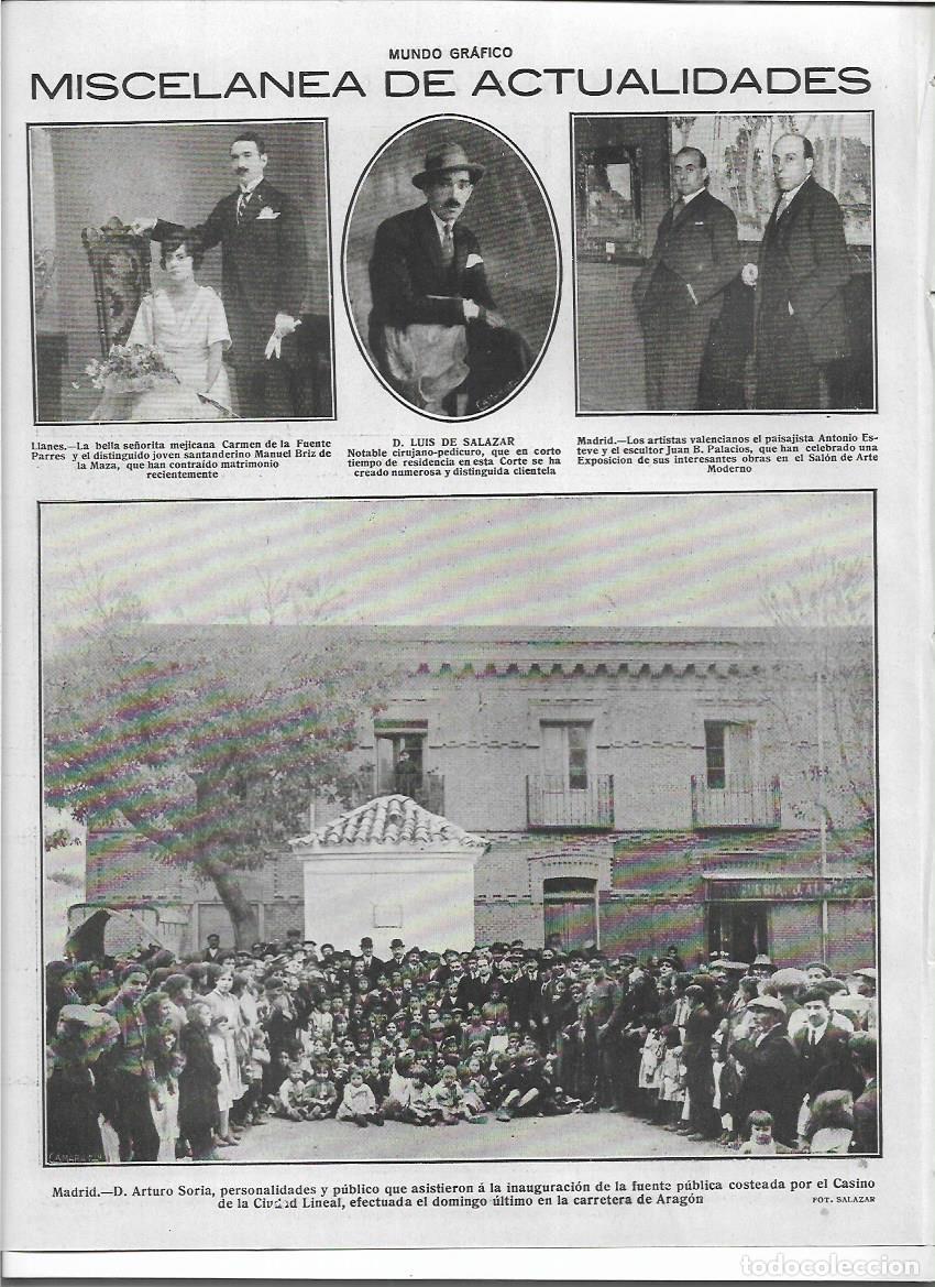 Sammelleidenschaft Papier: A&Ntilde;O 1920 RECORTE PRENSA MADRID INAUGURACION FUENTE PUBLICA COSTEADA POR EL CASINO CIUDAD LINEAL
