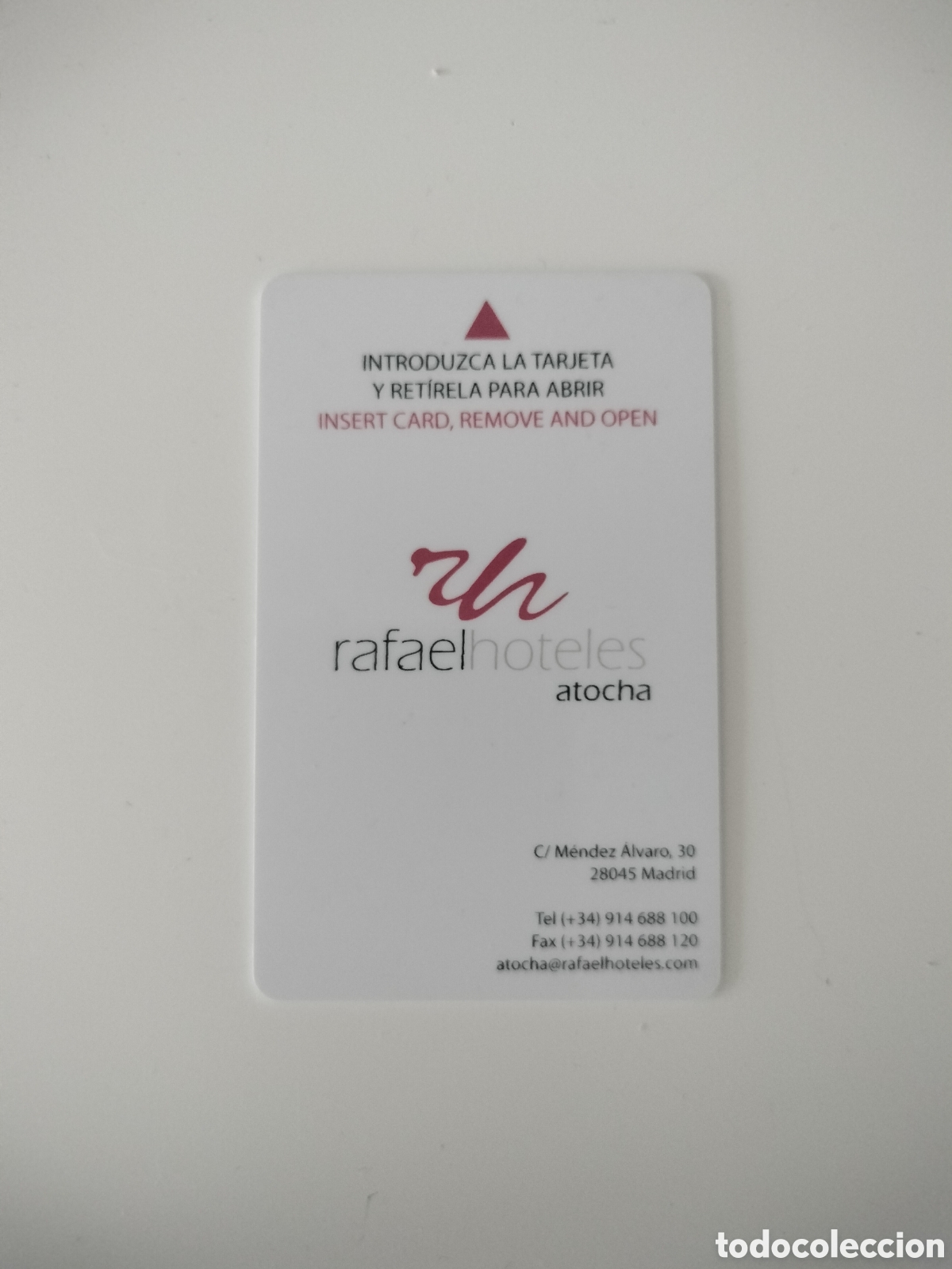 Colecionismo: LLAVE TARJETA MAGN&Eacute;TICA RAFAELHOTELES ATOCHA MADRID. HOTEL.