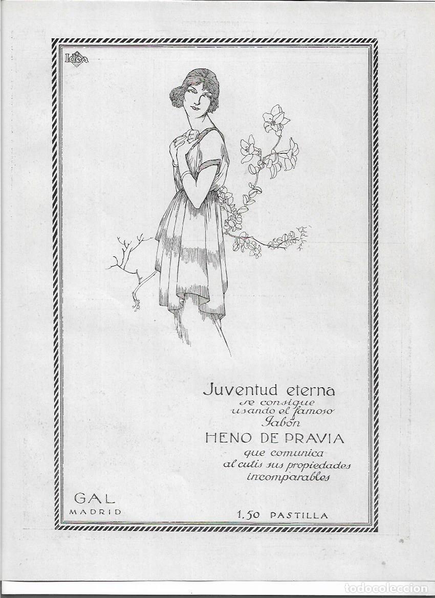 Sammelleidenschaft Papier: A&Ntilde;O 1920 RECORTE PRENSA PUBLICIDAD PASTILLA DE JABON HENO DE PRAVIA PEFUMERIA GAL MADRID