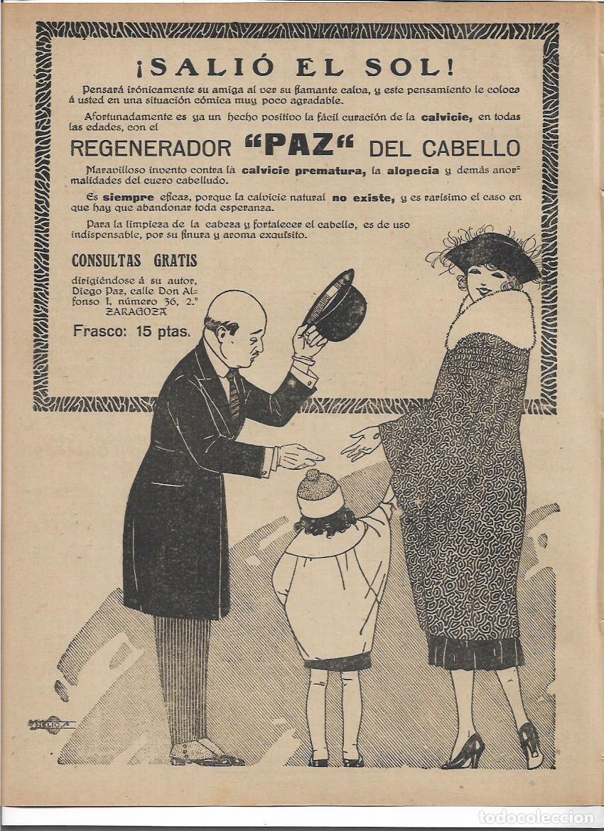 Sammelleidenschaft Papier: A&Ntilde;O 1920 RECORTE PRENSA PUBLICIDAD REGENERADOR PAZ DEL CABELLO CALVICIE CUIDADO DEL PELO