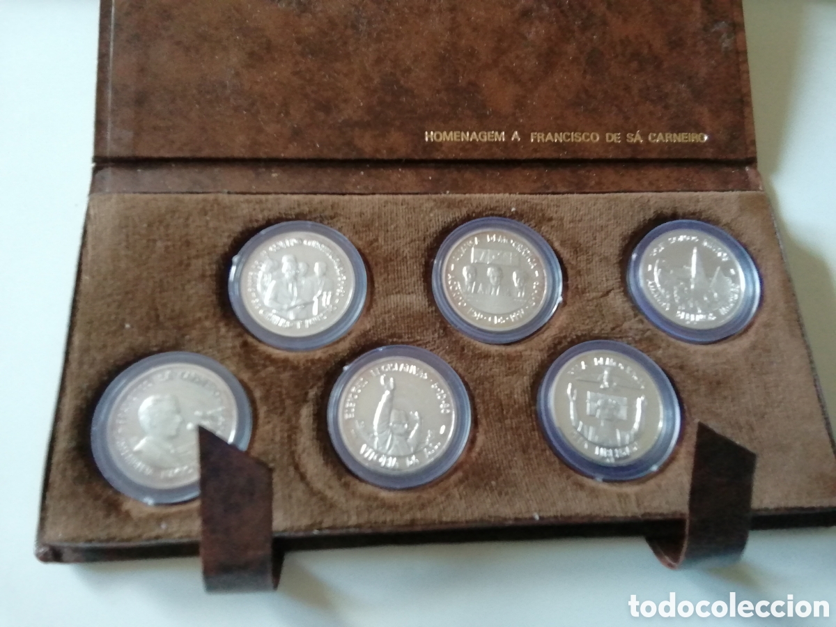 Coleccionismo: ESTUCHE 6 MONEDAS HOMENAJE FCO DE S&Aacute; CARNEIRO Portugal