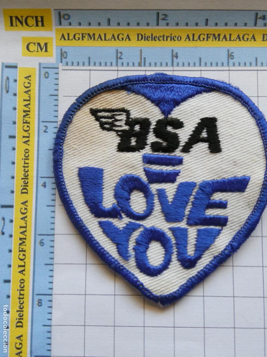 Coleccionismo: PARCHE DE COCHES MOTOS. BSA LOVE YOU MOTO