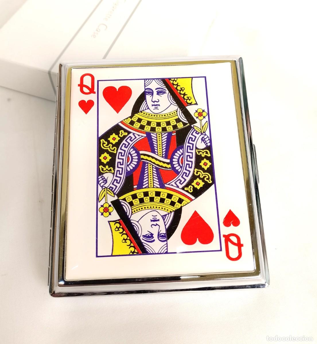 Coleccionismo: PITILLERA MET&Aacute;LICA &rdquo;DAMA POKER&rdquo; - Foto 1