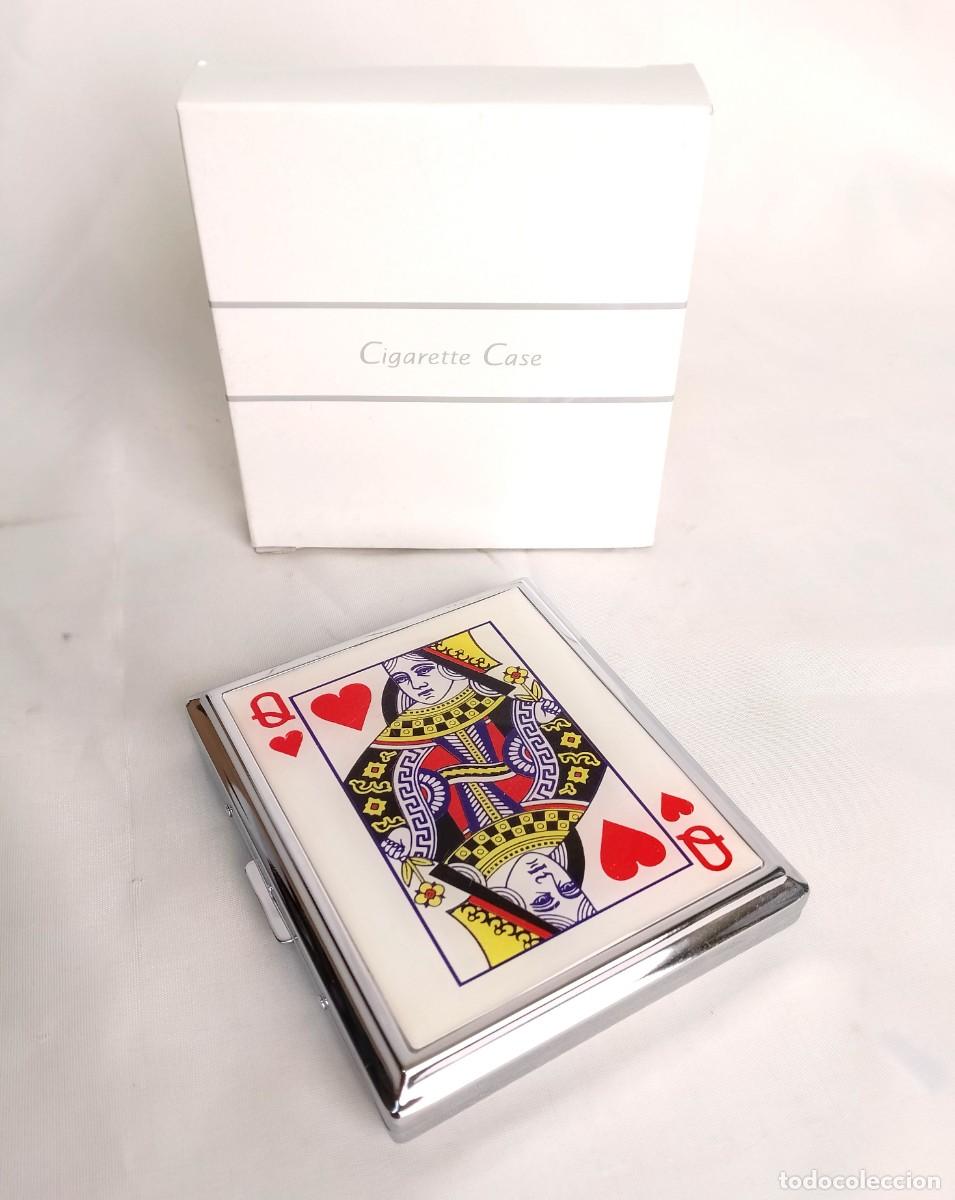 Coleccionismo: PITILLERA MET&Aacute;LICA &rdquo;DAMA POKER&rdquo; - Foto 5