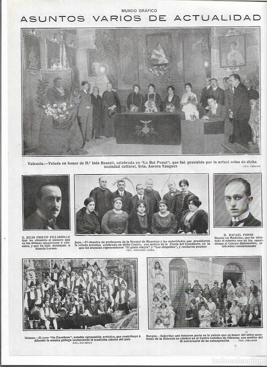 Colecionismo: A&Ntilde;O 1920 RECORTE PRENSA OVIEDO CORO OS EUXEBRES MUSICA GALLEGA TRAJES TIPICOS AGRUPACION ARTISTICA