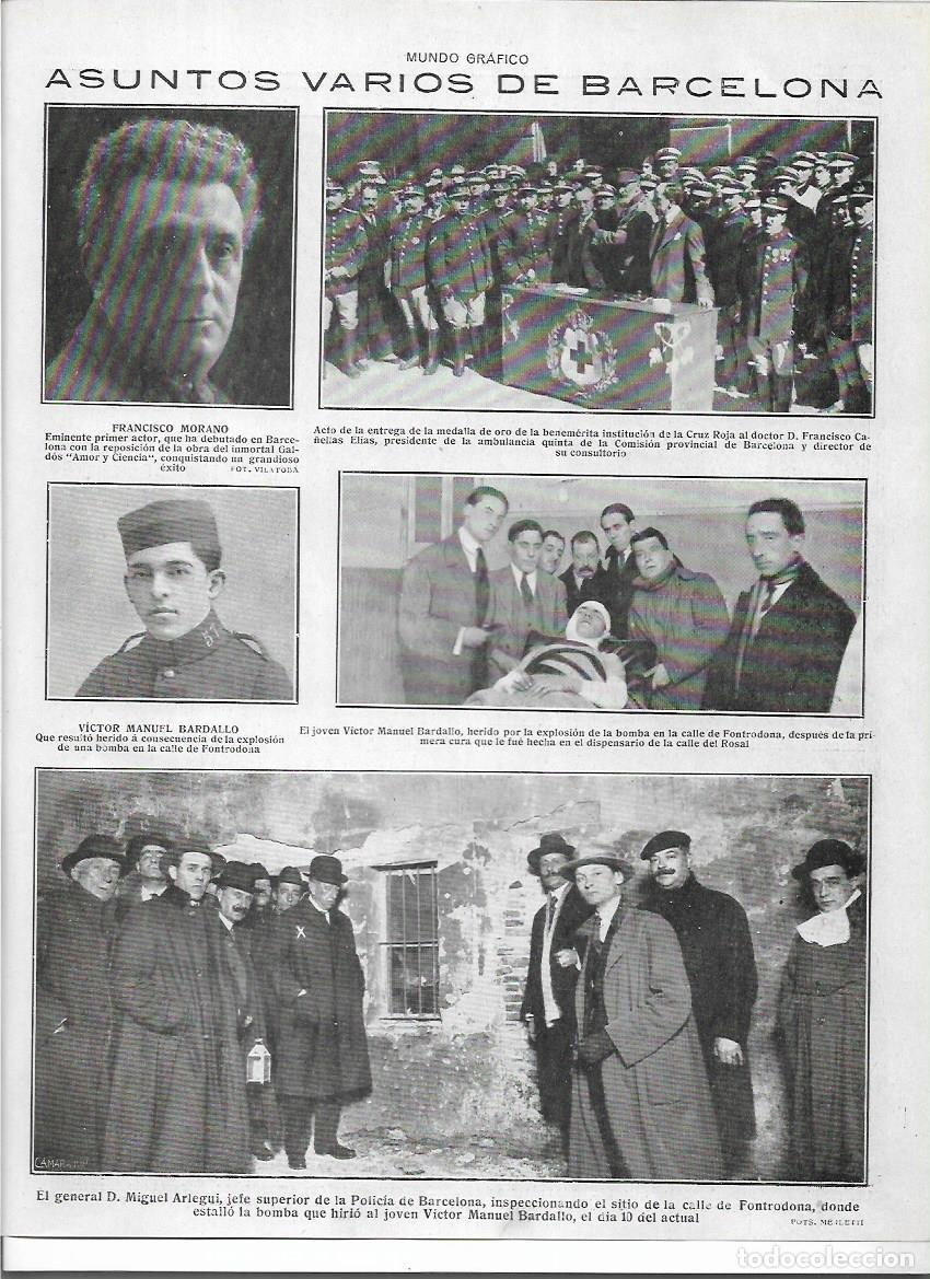 Colecionismo: A&Ntilde;O 1920 RECORTE PRENS BARCELONA ENTREGA MEDALLA DE ORO CRUZ ROJA AL DOCTOR FRANCISCO CA&Ntilde;ELLAS ELIAS