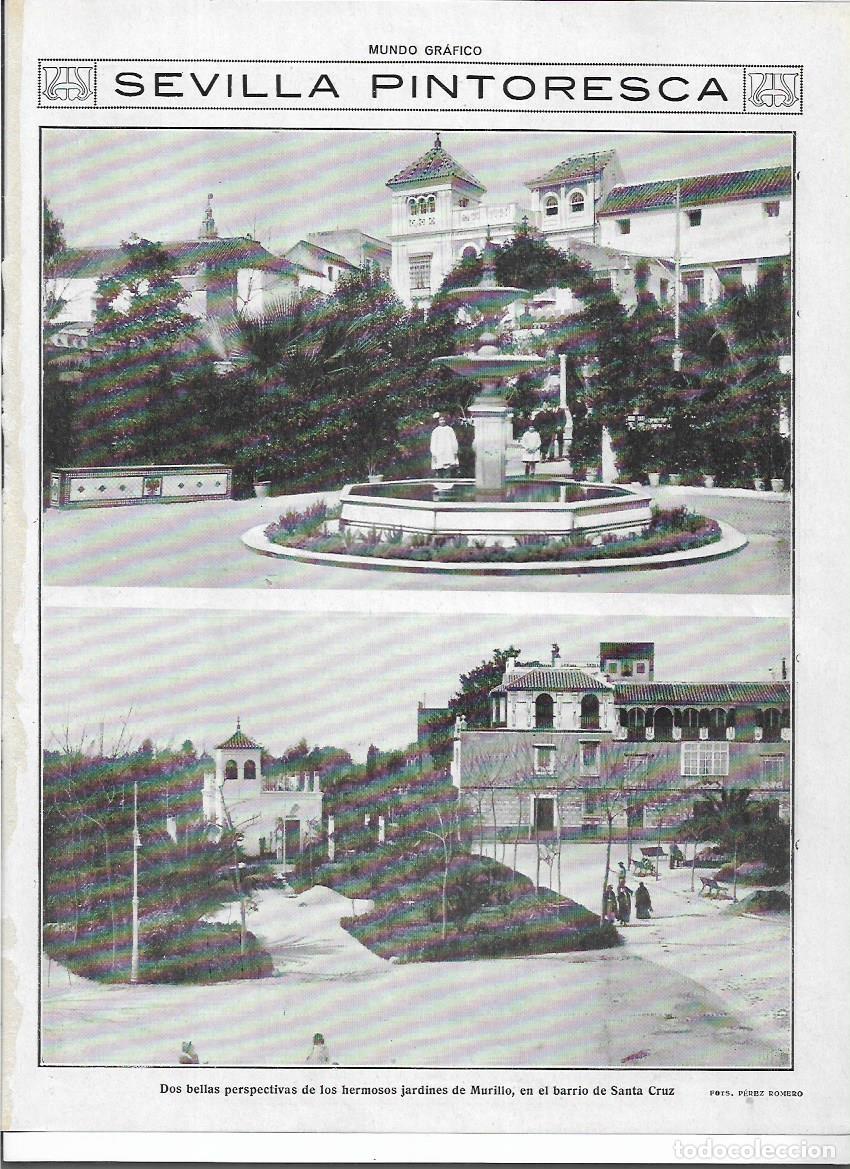 Colecionismo: A&Ntilde;O 1920 RECORTE PRENSA SEVILLA HERMOSOS JARDINES DE MURILLO BARRIO DE SANTA CRUZ