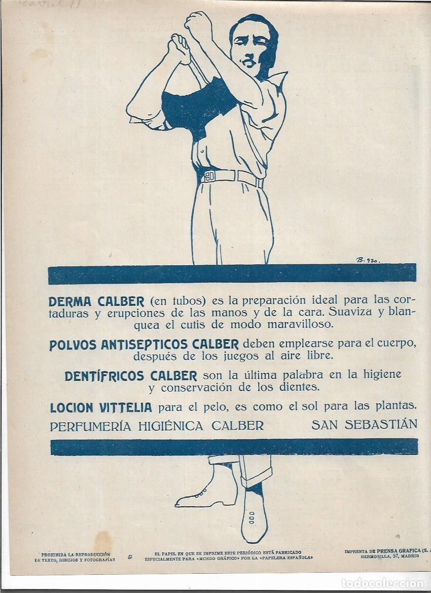 Colecionismo: A&Ntilde;O 1920 RECORTE PRENSA PUBLICIDAD PERFUMERIA HIGIENICA CALBER DENTIFRICO POLVOS LOCION DERMA