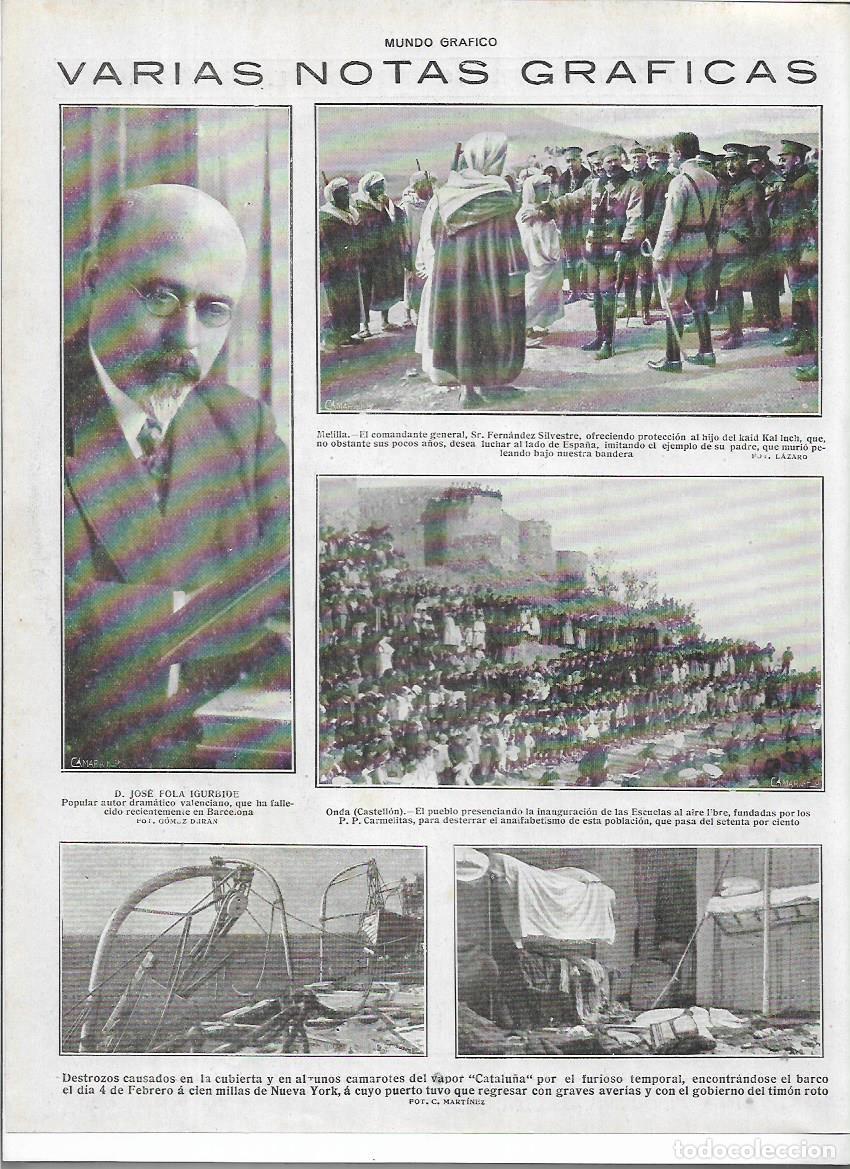 Coleccionismo: A&Ntilde;O 1920 RECORTE PRENSA ONDA CASTELLON INAUGURACION ESCUELAS AL AIRE LIBRE CARMELITAS ANALFABETISMO