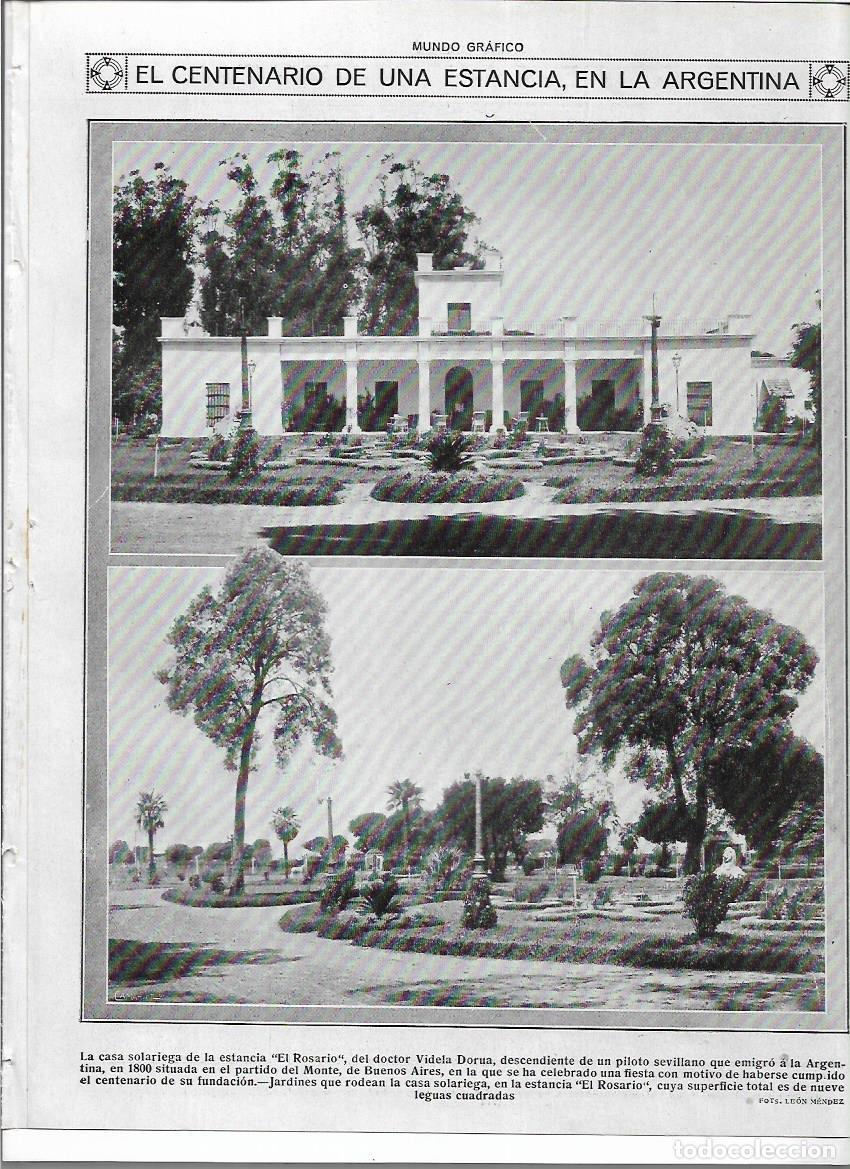 Coleccionismo: A&Ntilde;O 1920 RECORTE PRENSA ARGENTINA CENTENARIO FUNDACION CASA EL ROSARIO DOCTOR VIDELA DORUA