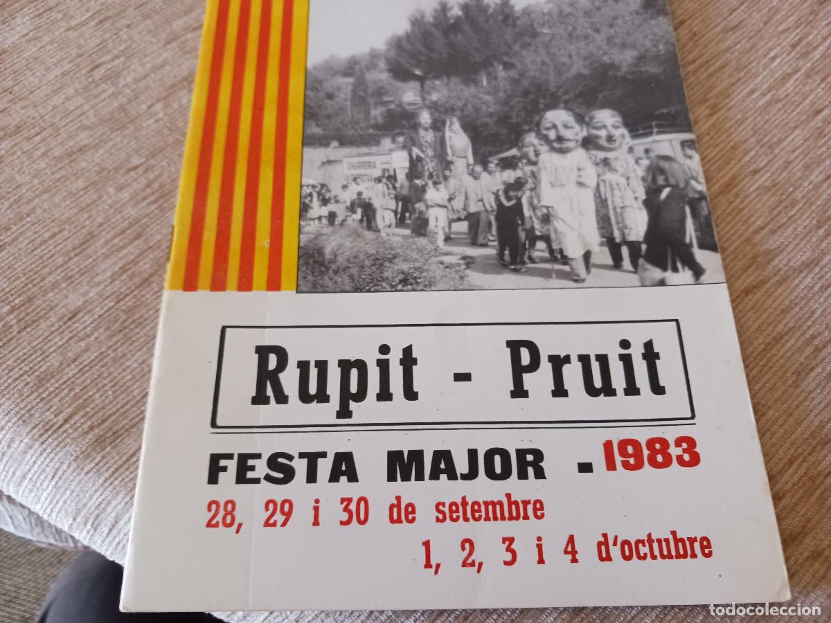Coleccionismo: programa de festa major, rupit - pruit 1983, 28 pag. conjunts, abraxas, seison club i singers